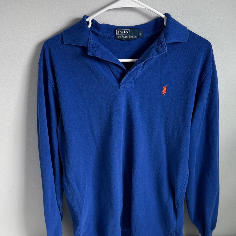 Polo by Ralph Lauren Men's Royal Blue Long Sleeve Polo